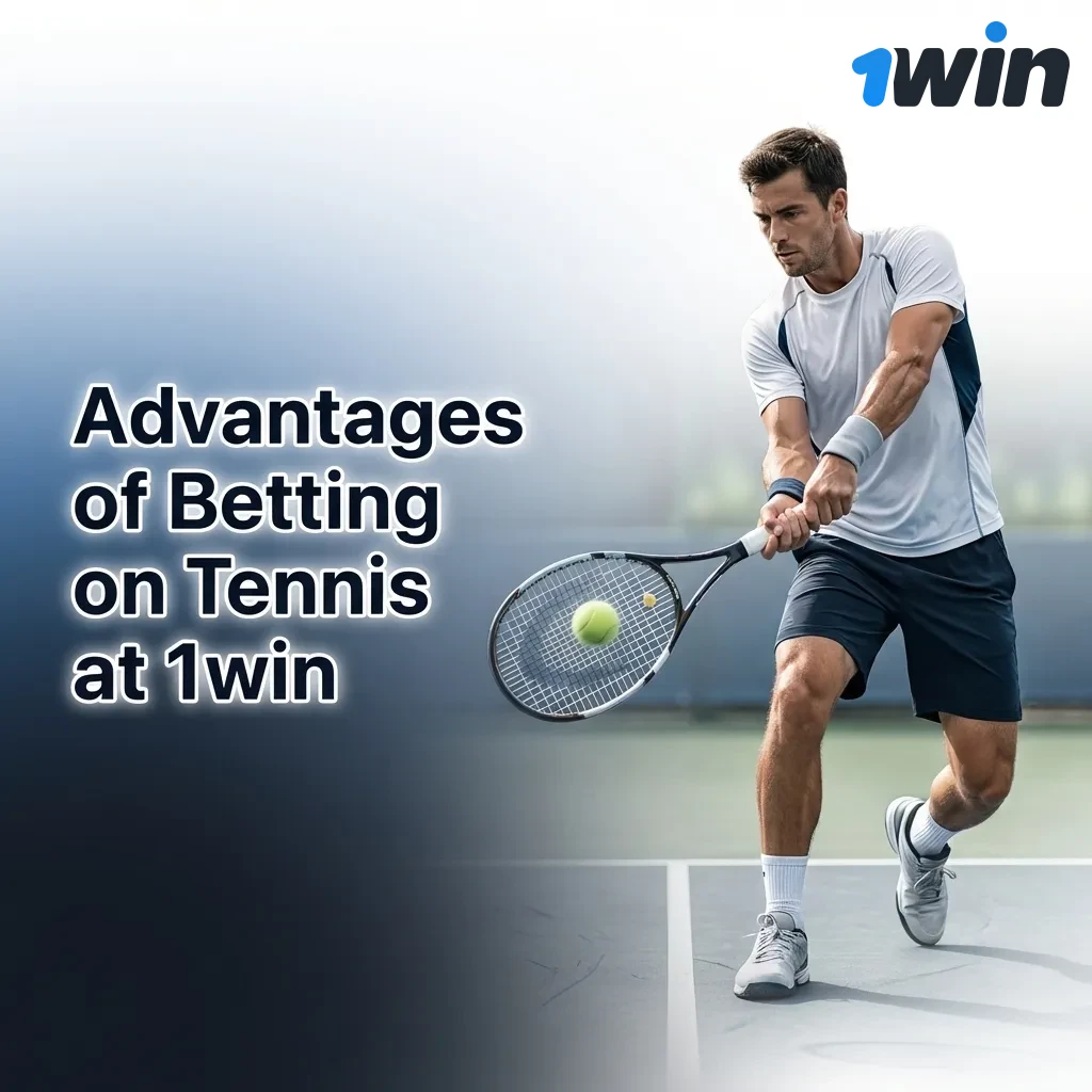 1win tennis betting platform showing live streaming, cash-out options, and competitive odds on mobile interface