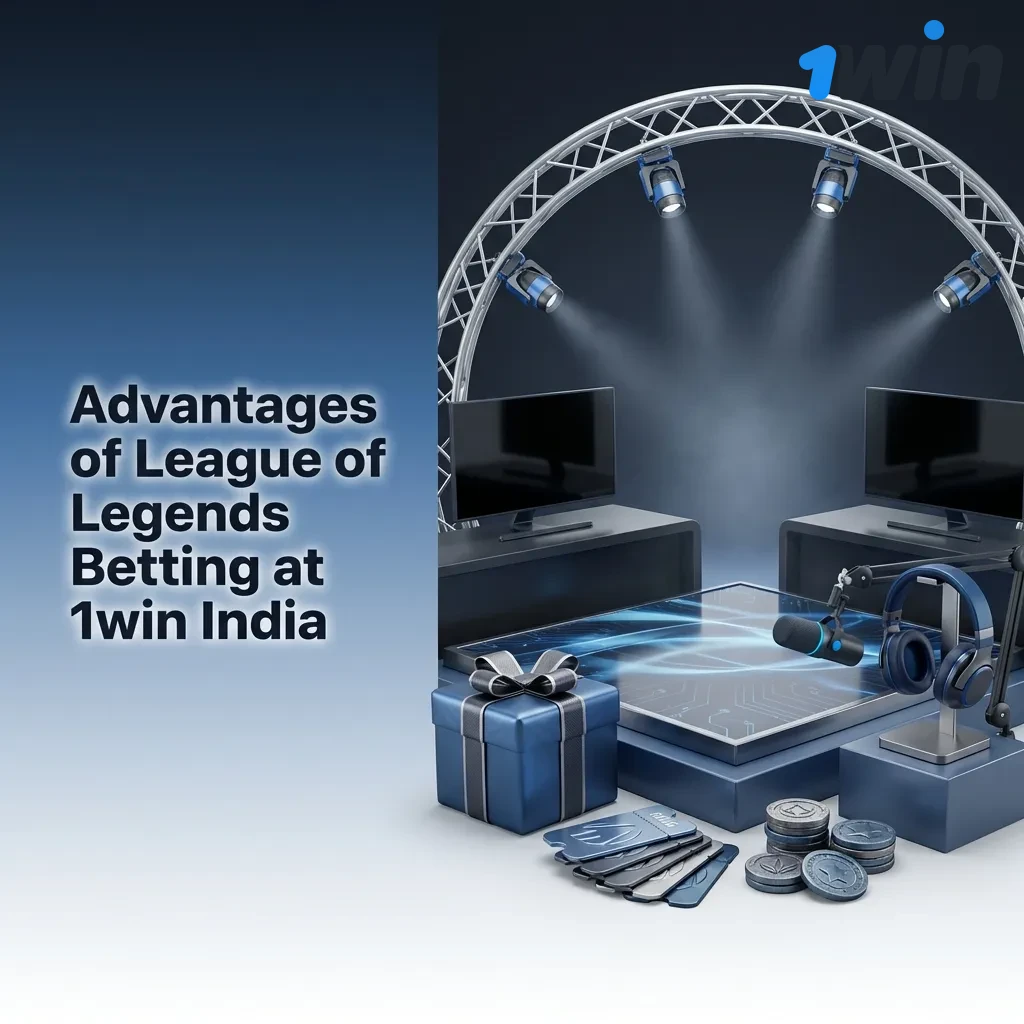 1win India platform interface showing League of Legends betting options with competitive odds and payment methods