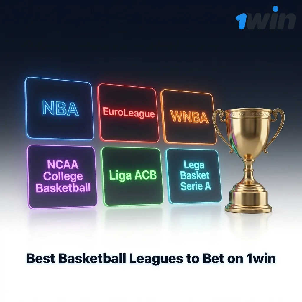 Basketball betting options on 1win including NBA, EuroLeague, FIBA tournaments, and regional leagues with live markets.