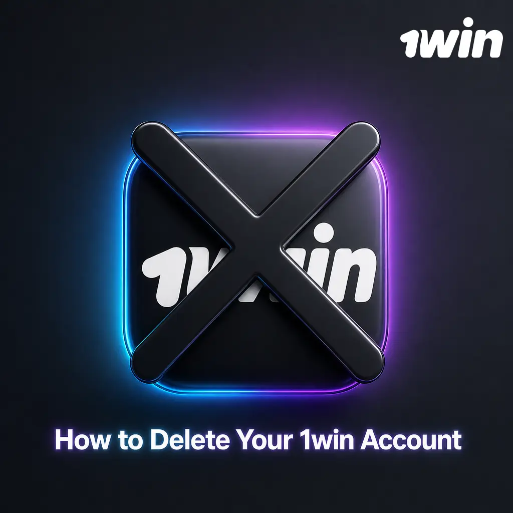 1win account deletion process showing steps to contact support, verify identity, and permanently close your betting account